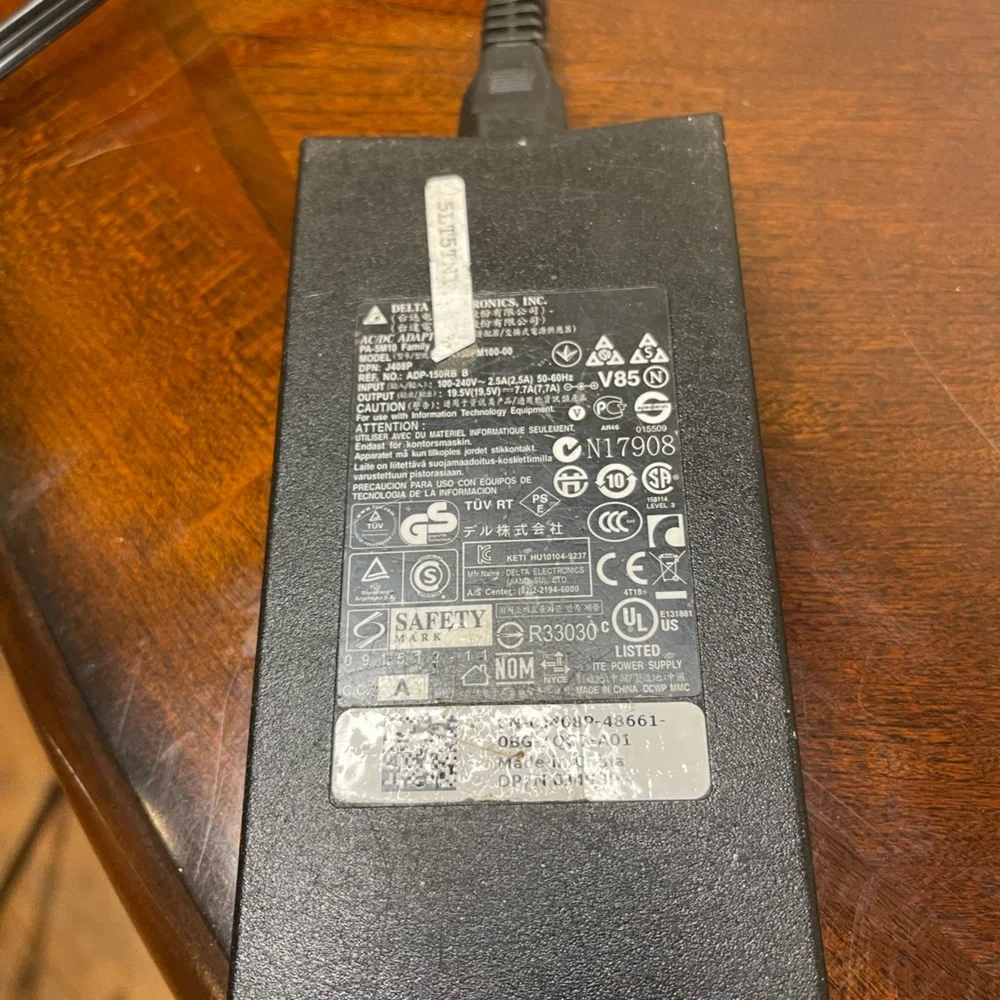 Dell 130W AC/DC Adapter DA130PE1-00 with Strap EUC Tested and Working